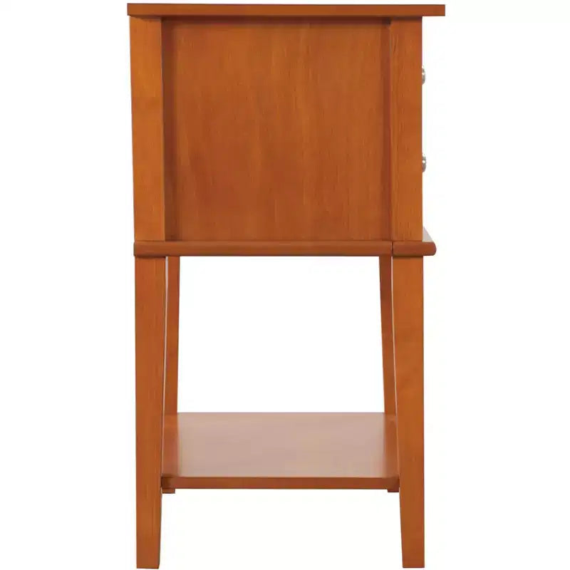 Comodino a 2 cassetti con incastri a coda di rondine all'inglese (71 cm A x 56 cm L x 41 cm P)