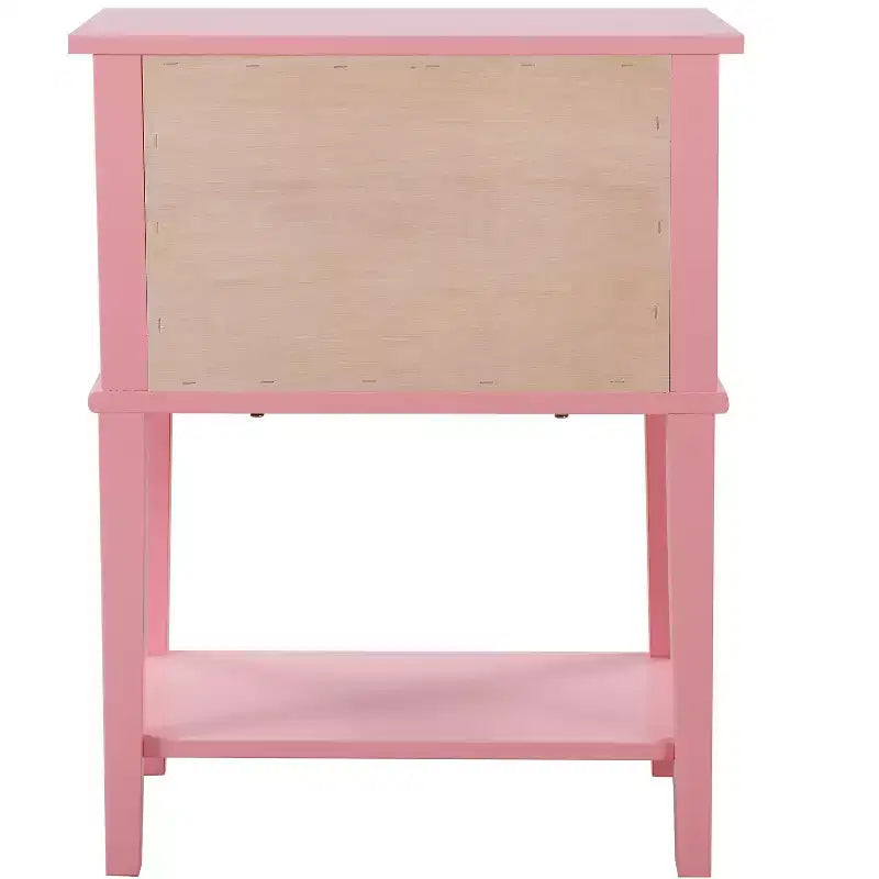 Comodino a 2 cassetti con incastri a coda di rondine all'inglese (71 cm A x 56 cm L x 41 cm P)