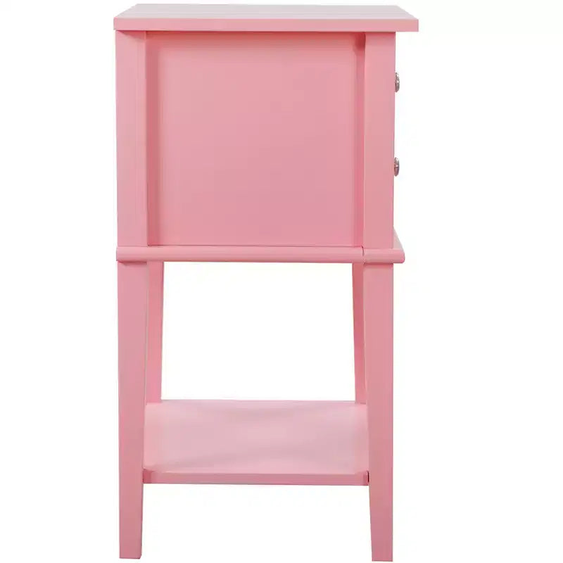 Comodino a 2 cassetti con incastri a coda di rondine all'inglese (71 cm A x 56 cm L x 41 cm P)