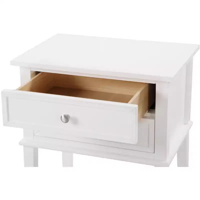 Comodino a 2 cassetti con incastri a coda di rondine all'inglese (71 cm A x 56 cm L x 41 cm P)