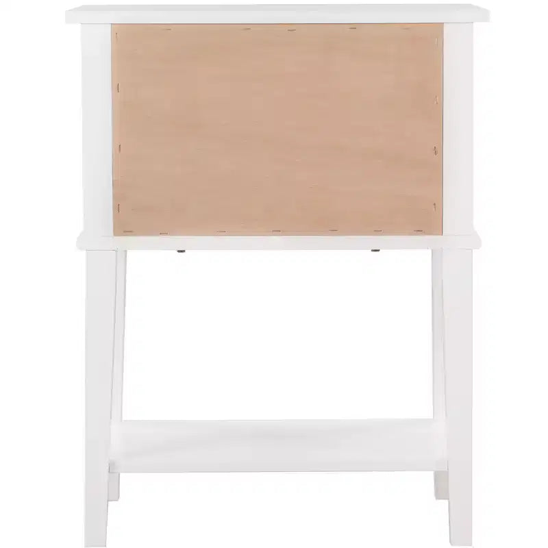 Comodino a 2 cassetti con incastri a coda di rondine all'inglese (71 cm A x 56 cm L x 41 cm P)