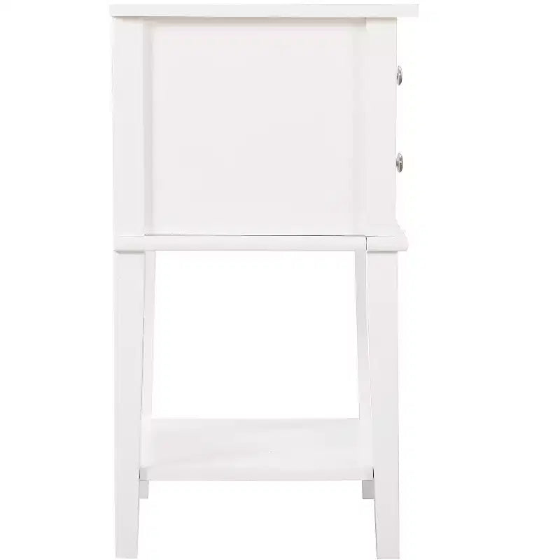 Comodino a 2 cassetti con incastri a coda di rondine all'inglese (71 cm A x 56 cm L x 41 cm P)