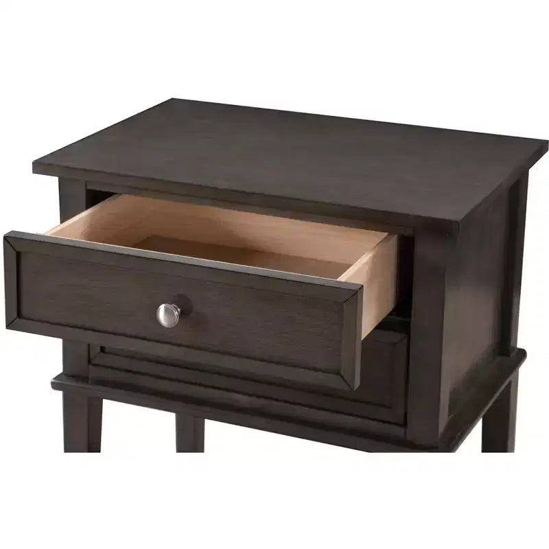 Comodino a 2 cassetti con incastri a coda di rondine all'inglese (71 cm A x 56 cm L x 41 cm P)