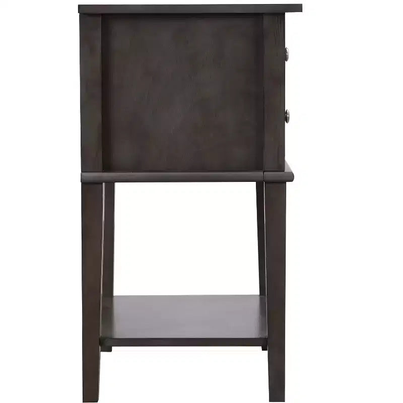 Comodino a 2 cassetti con incastri a coda di rondine all'inglese (71 cm A x 56 cm L x 41 cm P)