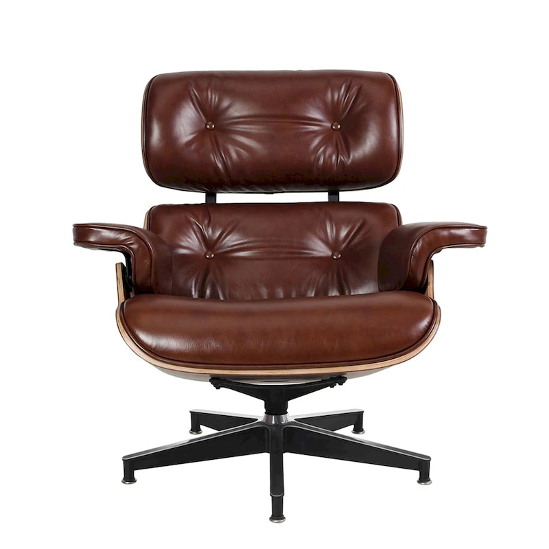 Fauteuil inclinable en cuir de style Mid-Century Modern