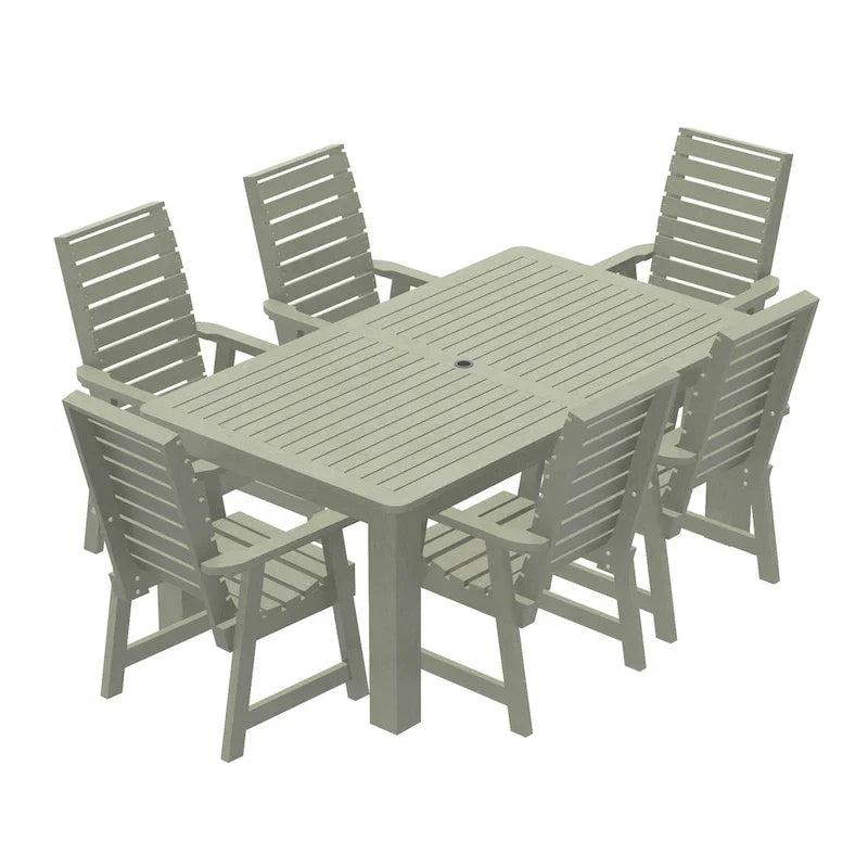 HIGHWOOD PROFESSIONAL 7- Piece Outdoor Dining Set 42x72