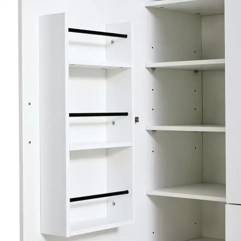 Whisen 71''H Freestanding Kitchen Storage Pantry, Large Dining Storage Cabinet Cupboard Sideboards With 6 Doors, Adjustable Shelves