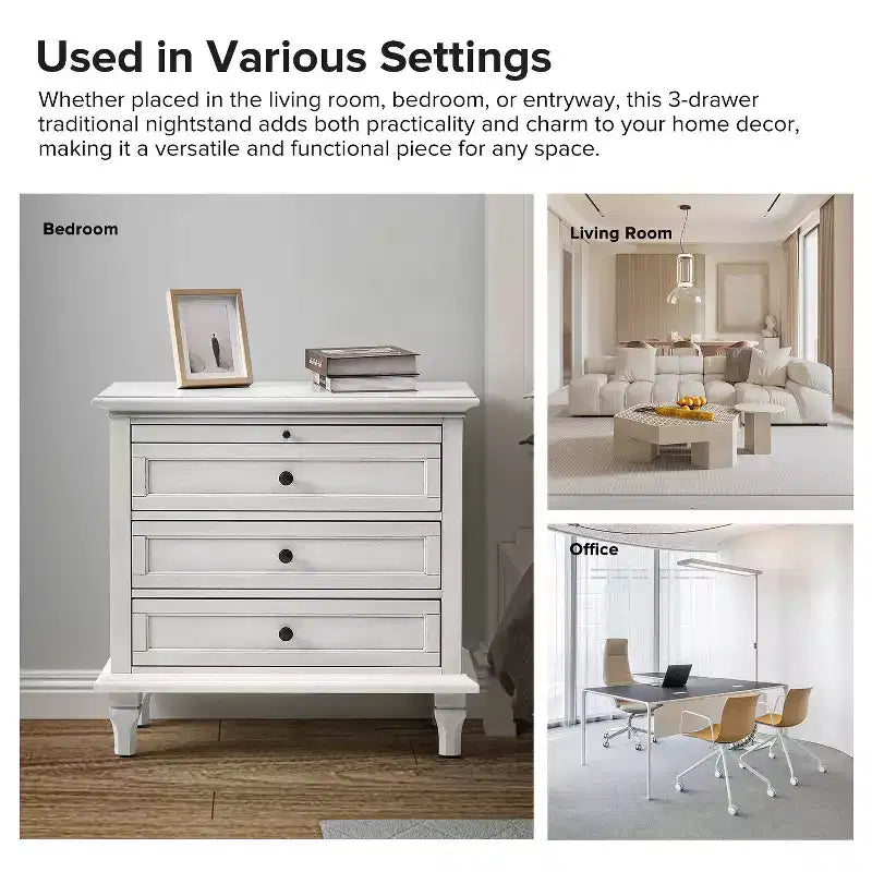 Giorgio 3 - Drawer end table with Built-In Outlets Set of 2|HULALA HOME