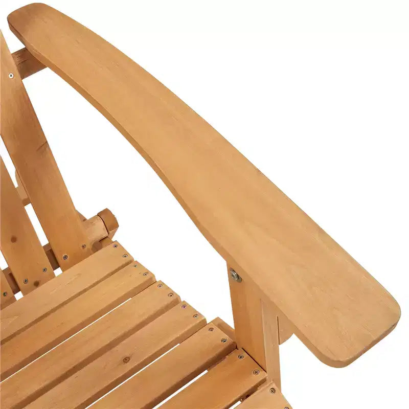 Yaheetech Folding Adirondack Chair Solid Wood Garden Chair Weather Resistant