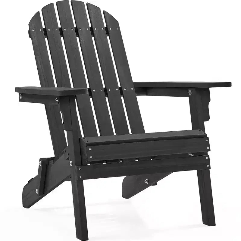 Yaheetech Folding Adirondack Chair Solid Wood Garden Chair Weather Resistant