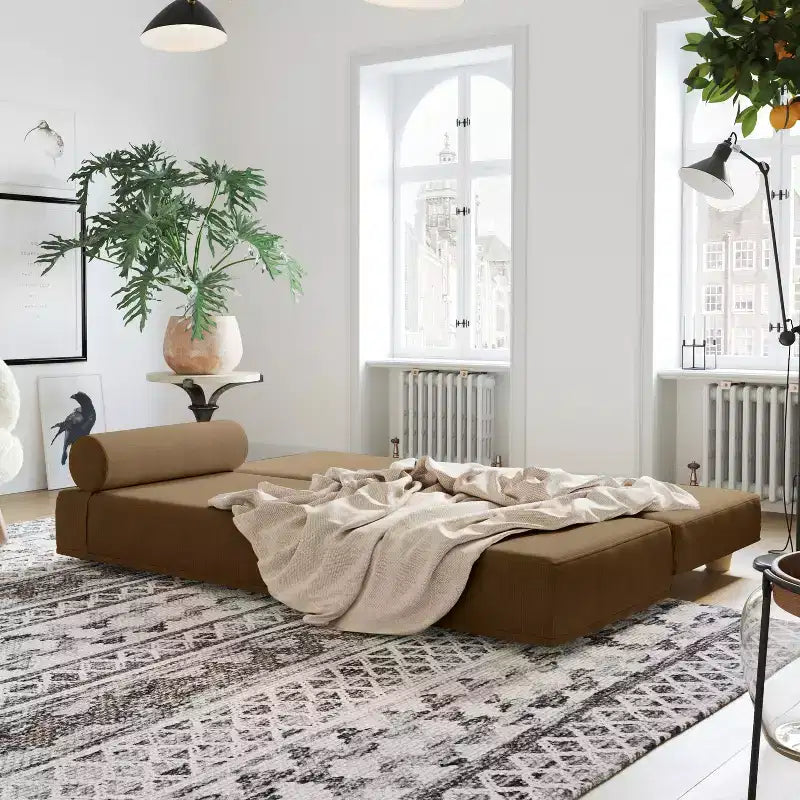 Daybed / Fold-Out Queen-Size Sleeper - Microvelvet