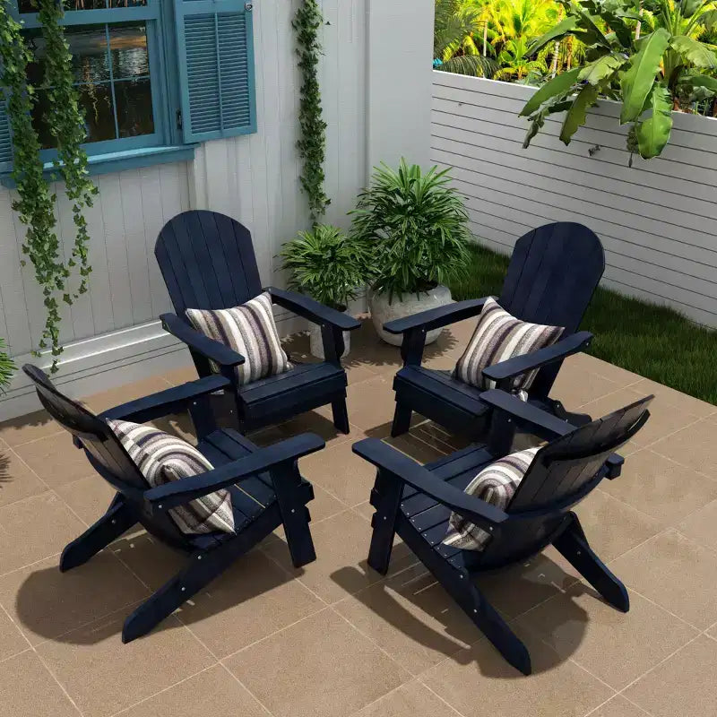 WestinTrends Tuscany HIPS Outdoor Folding Adirondack Chair (Set of 4)