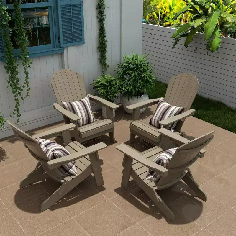 WestinTrends Tuscany HIPS Outdoor Folding Adirondack Chair (Set of 4)