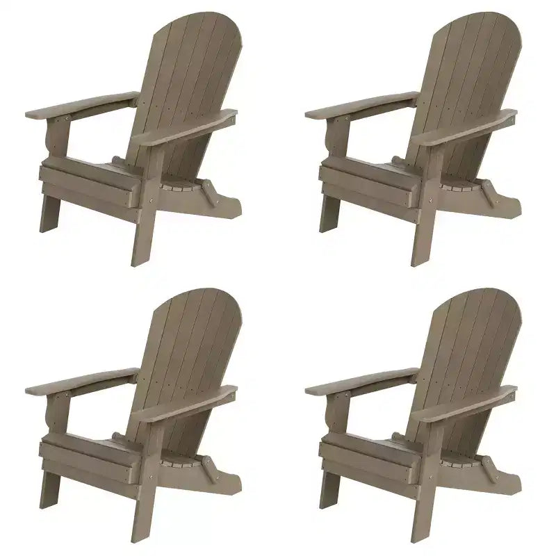 WestinTrends Tuscany HIPS Outdoor Folding Adirondack Chair (Set of 4)
