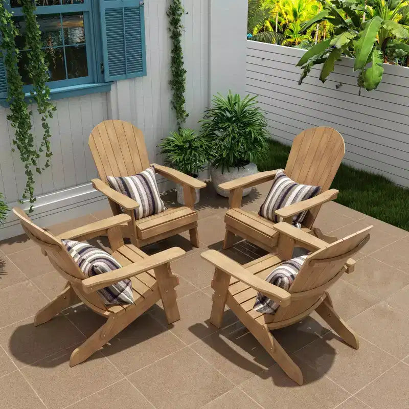 WestinTrends Tuscany HIPS Outdoor Folding Adirondack Chair (Set of 4)