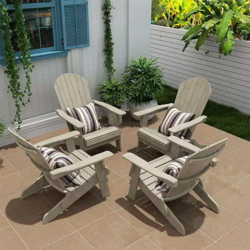 WestinTrends Tuscany HIPS Outdoor Folding Adirondack Chair (Set of 4)