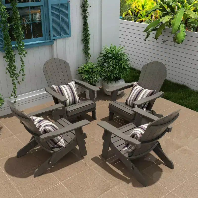 WestinTrends Tuscany HIPS Outdoor Folding Adirondack Chair (Set of 4)