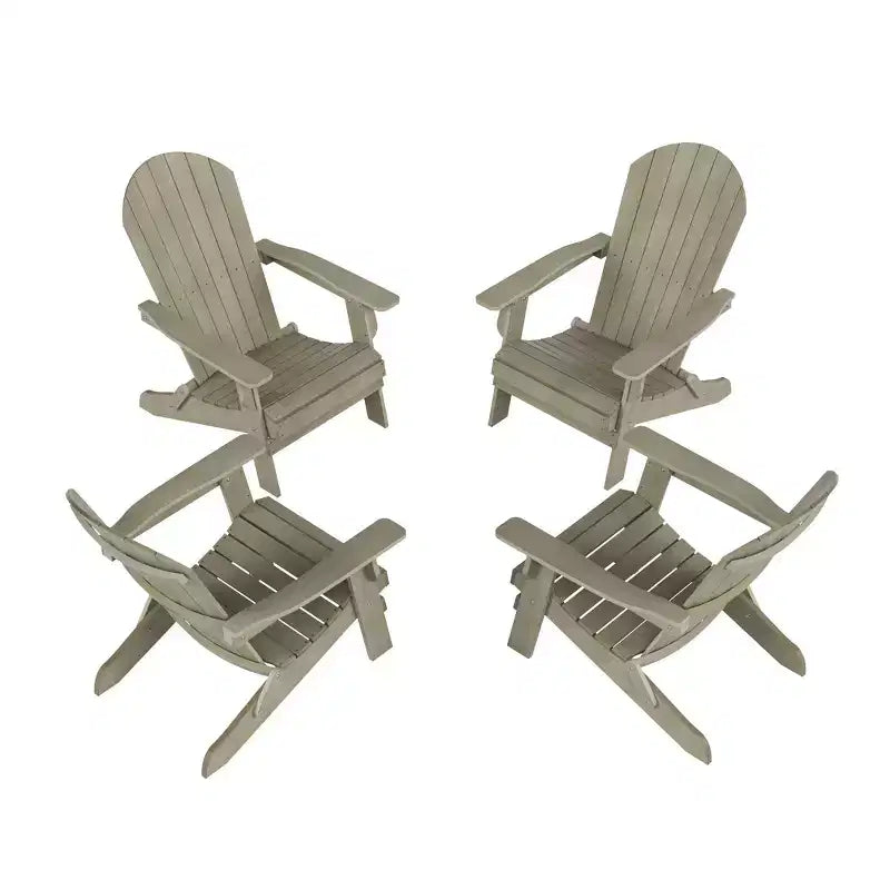 WestinTrends Tuscany HIPS Outdoor Folding Adirondack Chair (Set of 4)
