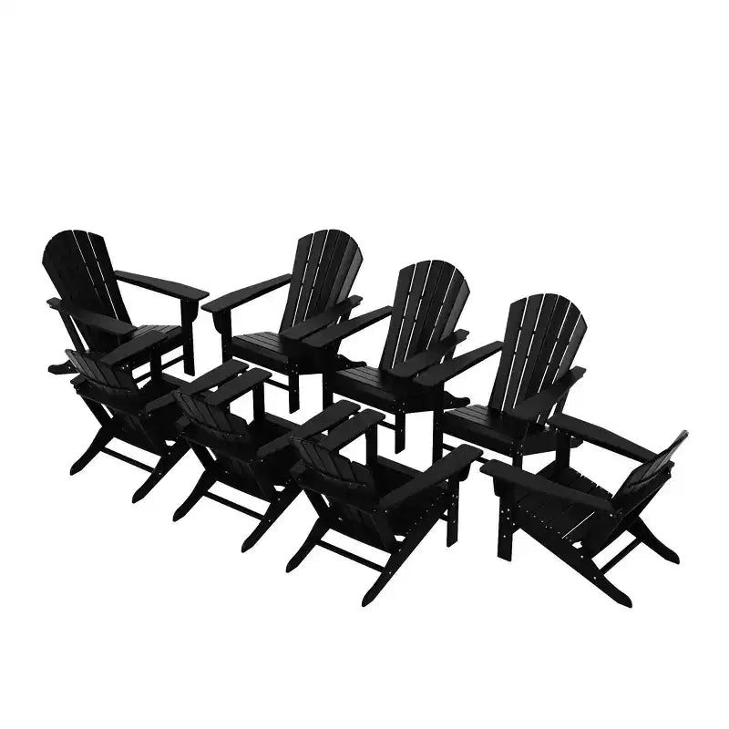 WestinTrends Dylan HDPE Outdoor Patio Adirondack Chair (Set of 8)