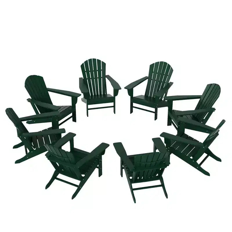 WestinTrends Dylan HDPE Outdoor Patio Adirondack Chair (Set of 8)
