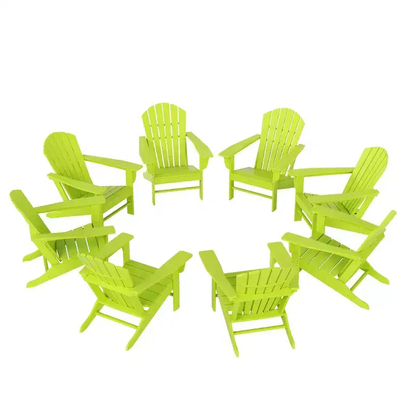 WestinTrends Dylan HDPE Outdoor Patio Adirondack Chair (Set of 8)
