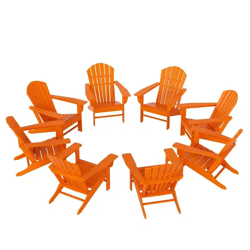 WestinTrends Dylan HDPE Outdoor Patio Adirondack Chair (Set of 8)