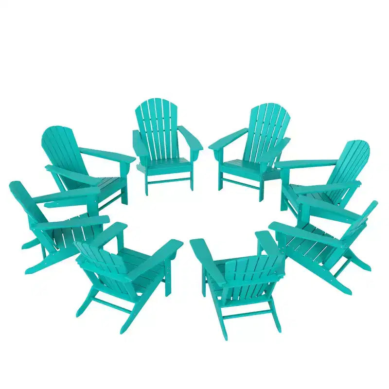 WestinTrends Dylan HDPE Outdoor Patio Adirondack Chair (Set of 8)