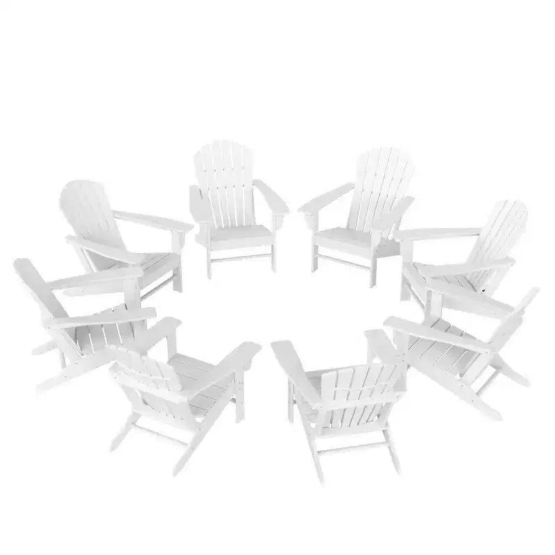 WestinTrends Dylan HDPE Outdoor Patio Adirondack Chair (Set of 8)