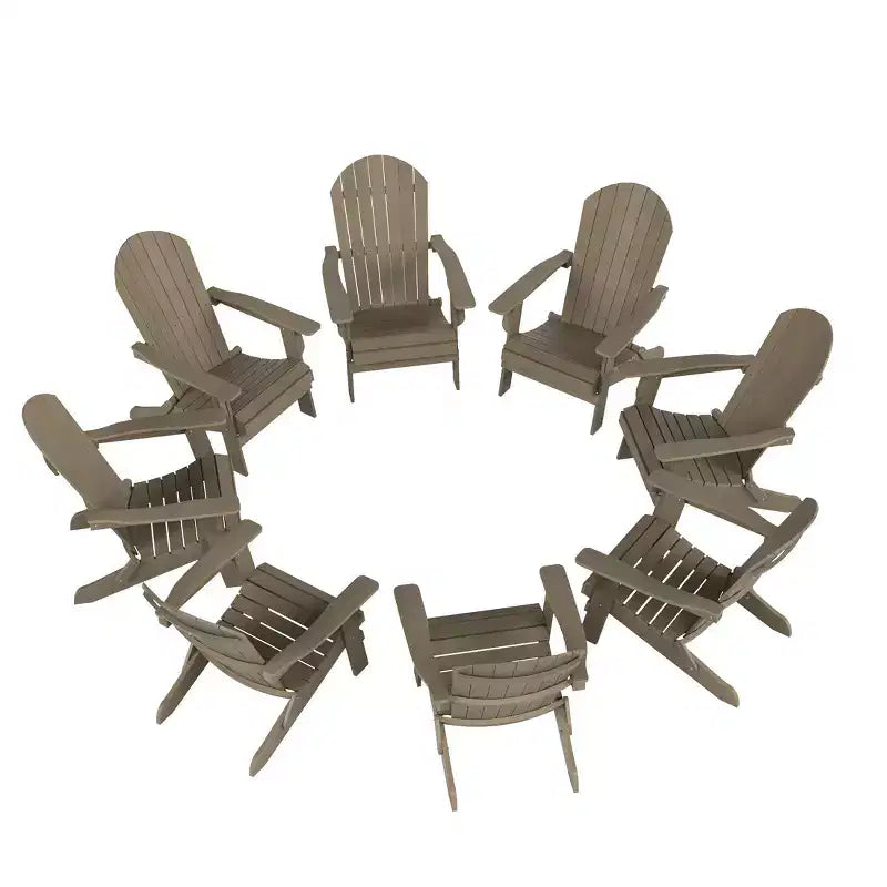 WestinTrends Tuscany HIPS Outdoor Folding Adirondack Chair (Set of 8)