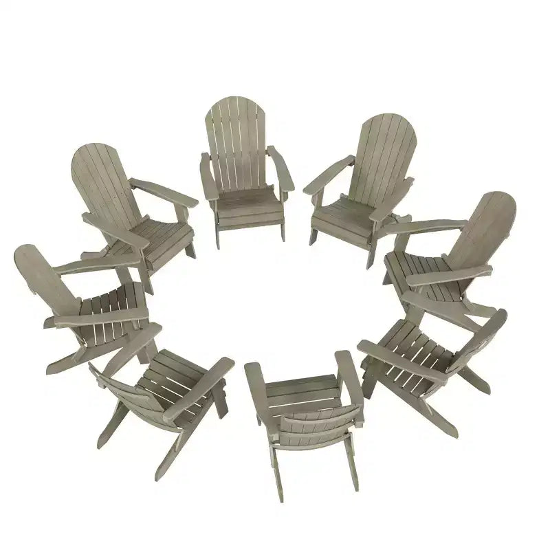 WestinTrends Tuscany HIPS Outdoor Folding Adirondack Chair (Set of 8)