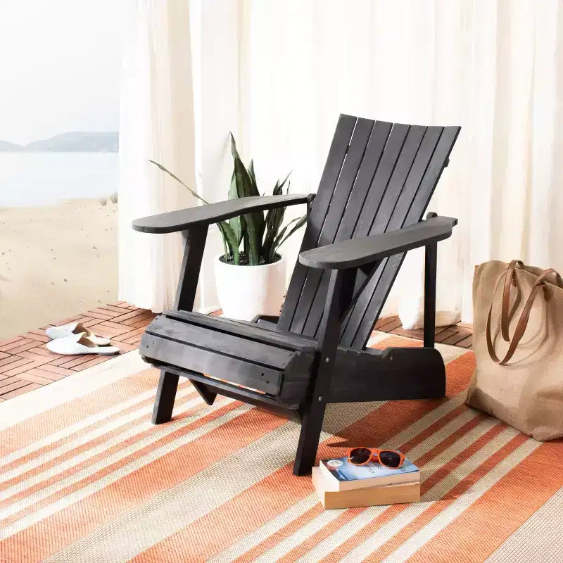 Fauteuil Adirondack Merlin avec repose-pieds rétractable Intérieur/Extérieur - PAT6760 - Safavieh