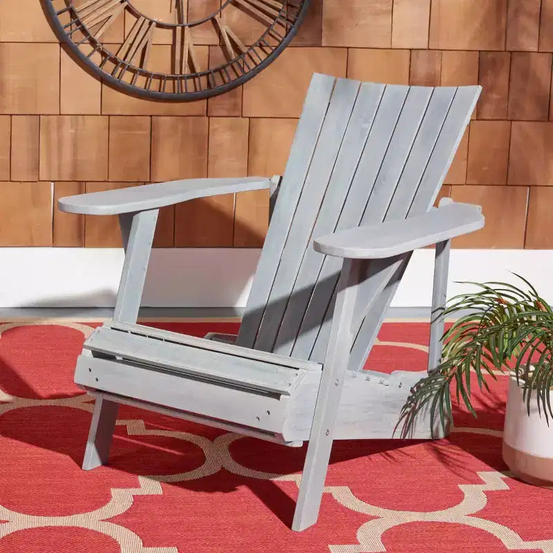 Fauteuil Adirondack Merlin avec repose-pieds rétractable Intérieur/Extérieur - PAT6760 - Safavieh