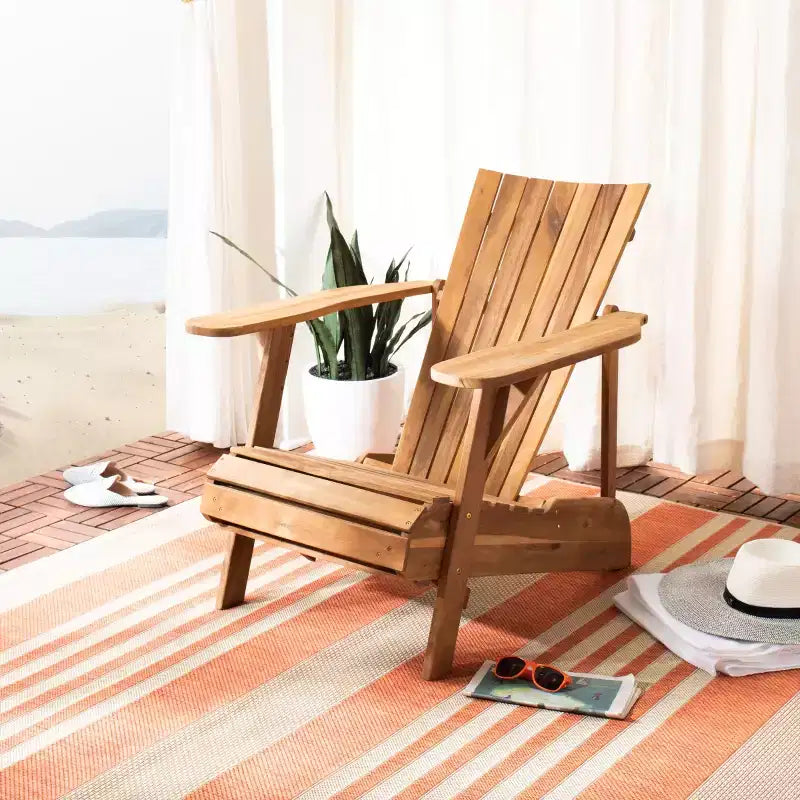 Fauteuil Adirondack Merlin avec repose-pieds rétractable Intérieur/Extérieur - PAT6760 - Safavieh
