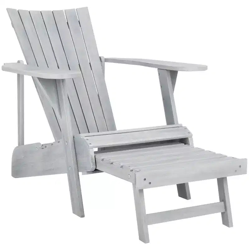 Fauteuil Adirondack Merlin avec repose-pieds rétractable Intérieur/Extérieur - PAT6760 - Safavieh