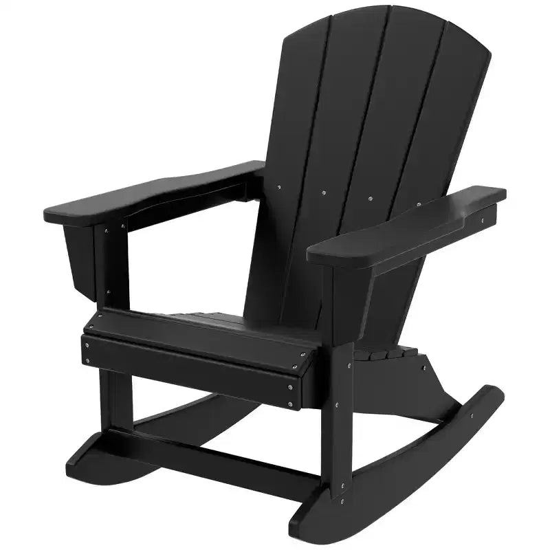 Outsunny Outdoor Rocking Chair, HDPE Adirondack Porch Rocker Chair for Garden, Patio