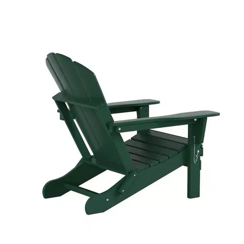 Chaise Adirondack pliante d'extérieur WestinTrends Malibu en PEHD avec table d'appoint (ensemble de 2 pièces)