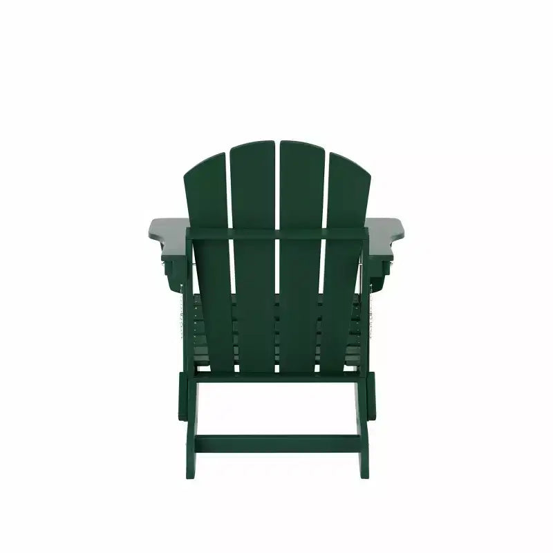Chaise Adirondack pliante d'extérieur WestinTrends Malibu en PEHD avec table d'appoint (ensemble de 2 pièces)