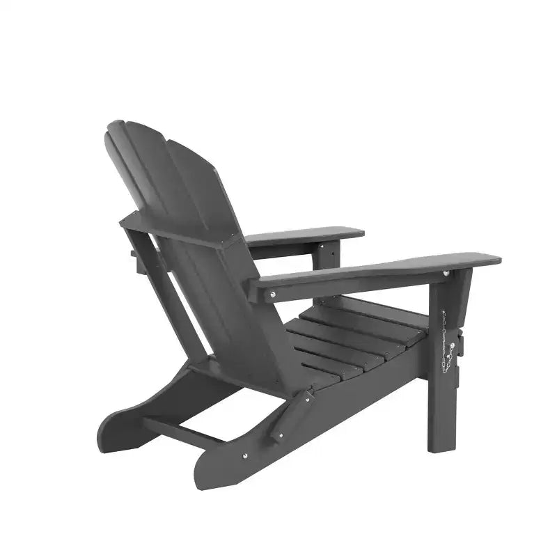 Chaise Adirondack pliante d'extérieur WestinTrends Malibu en PEHD avec table d'appoint (ensemble de 2 pièces)