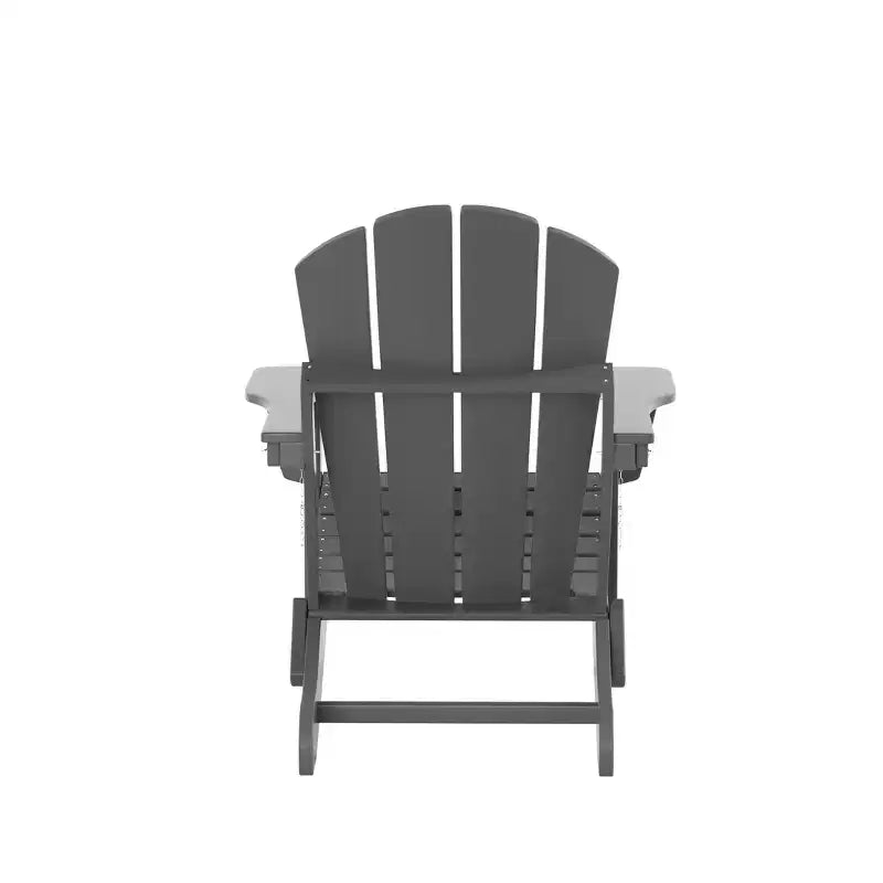 Chaise Adirondack pliante d'extérieur WestinTrends Malibu en PEHD avec table d'appoint (ensemble de 2 pièces)