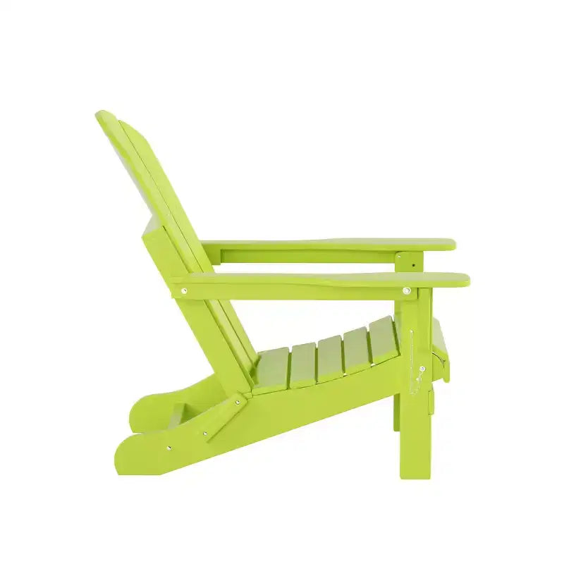 Chaise Adirondack pliante d'extérieur WestinTrends Malibu en PEHD avec table d'appoint (ensemble de 2 pièces)