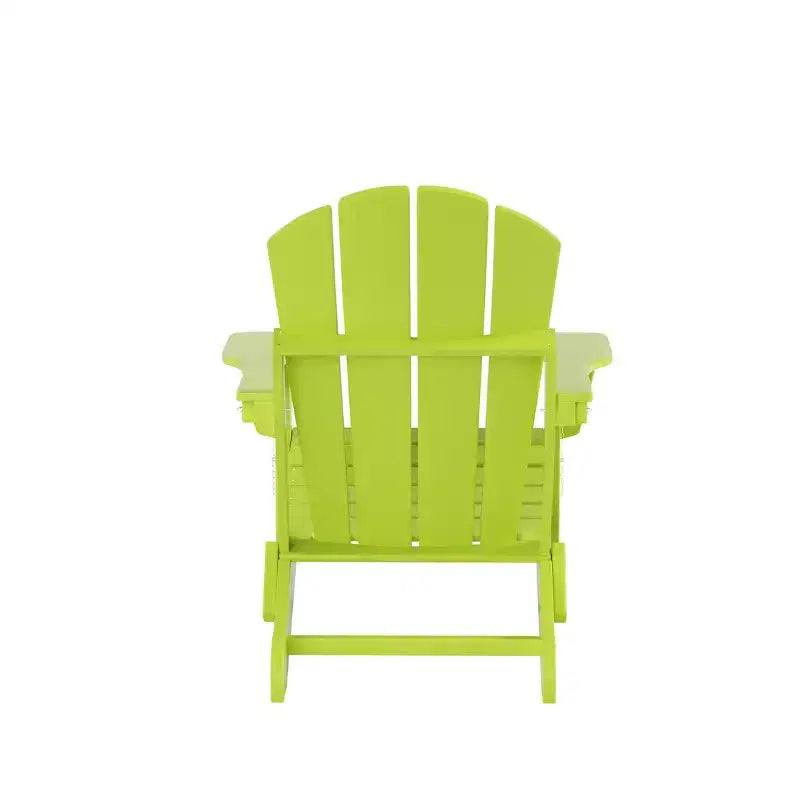 Chaise Adirondack pliante d'extérieur WestinTrends Malibu en PEHD avec table d'appoint (ensemble de 2 pièces)