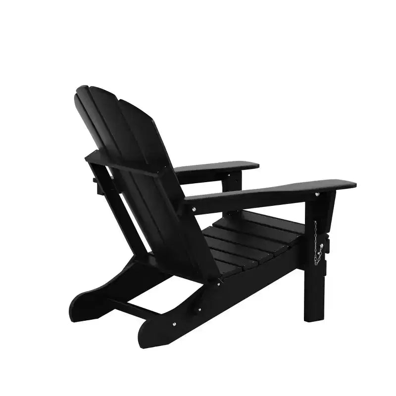 Chaise Adirondack pliante d'extérieur WestinTrends Malibu en PEHD avec table d'appoint (ensemble de 2 pièces)