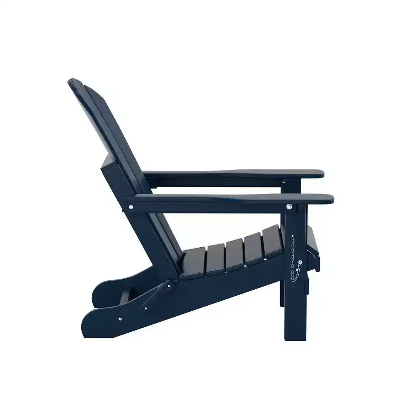 Chaise Adirondack pliante d'extérieur WestinTrends Malibu en PEHD avec table d'appoint (ensemble de 2 pièces)