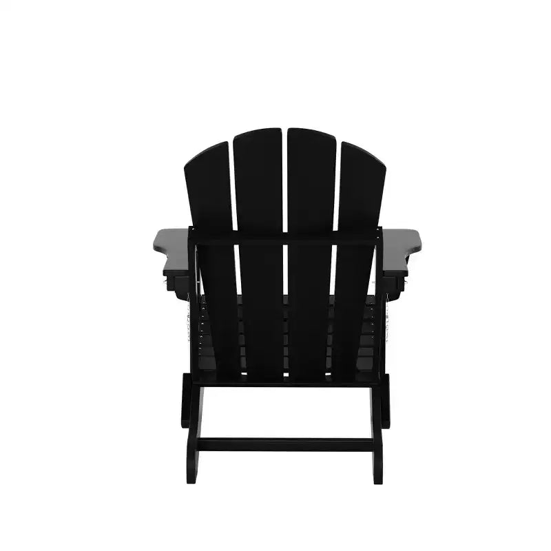 Chaise Adirondack pliante d'extérieur WestinTrends Malibu en PEHD avec table d'appoint (ensemble de 2 pièces)