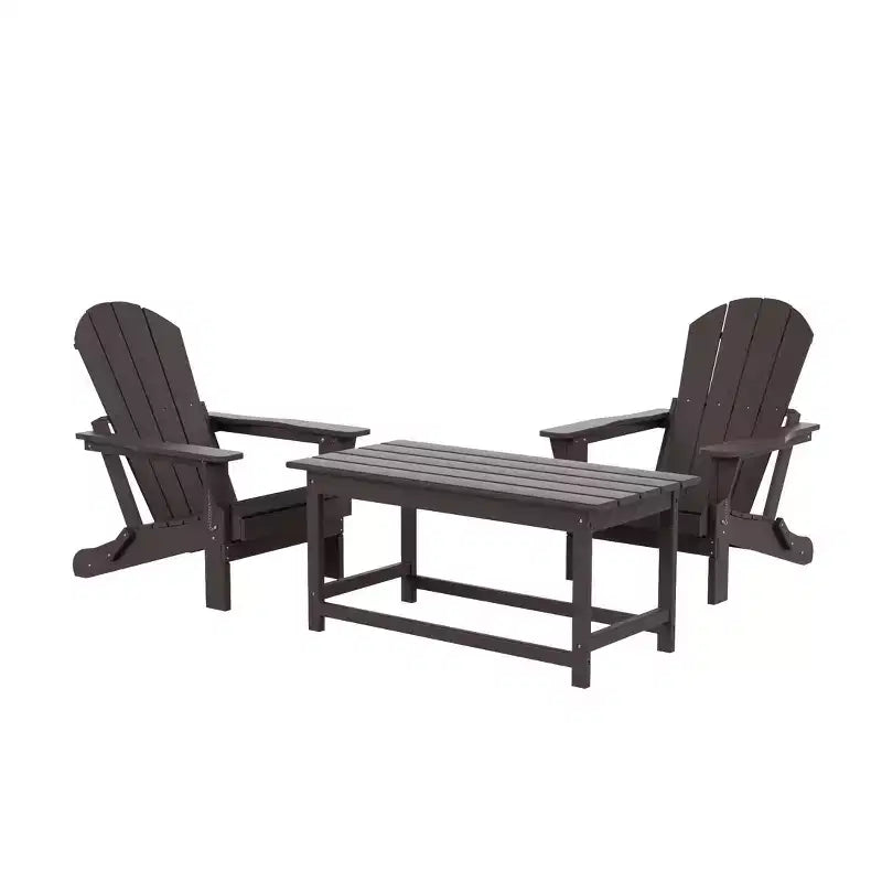 WestinTrends 3-Piece Outdoor Paio Adirondack Conversation Set