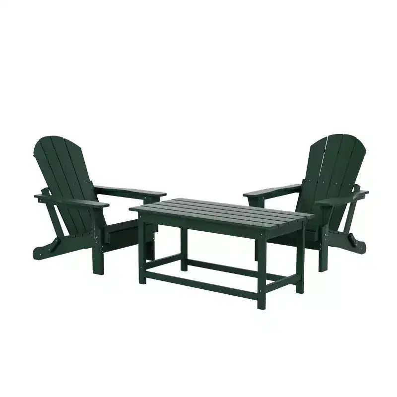 WestinTrends 3-Piece Outdoor Paio Adirondack Conversation Set