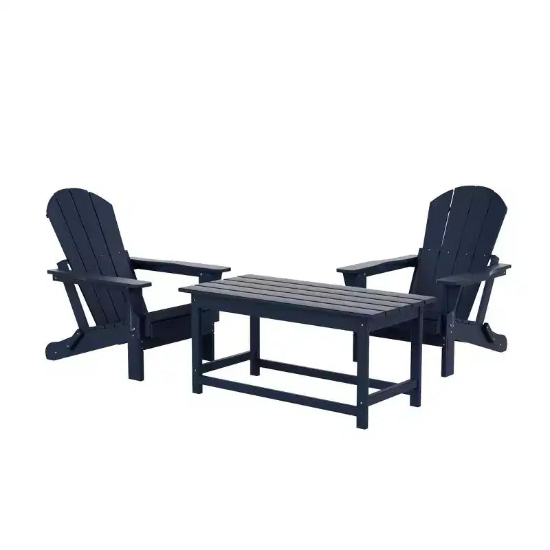 WestinTrends 3-Piece Outdoor Paio Adirondack Conversation Set