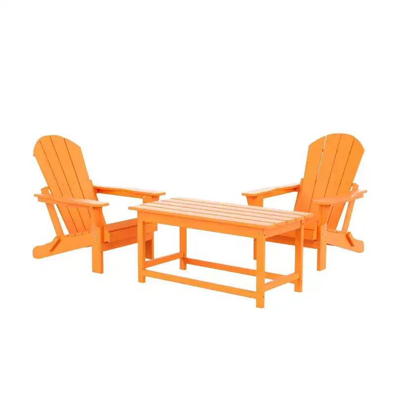 WestinTrends 3-Piece Outdoor Paio Adirondack Conversation Set
