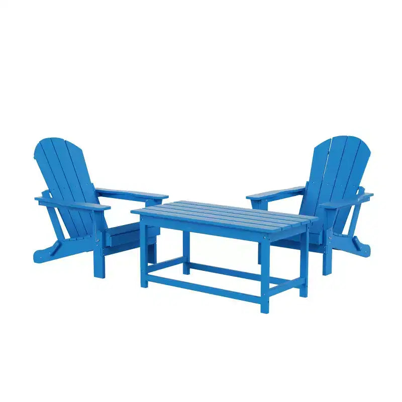 WestinTrends 3-Piece Outdoor Paio Adirondack Conversation Set