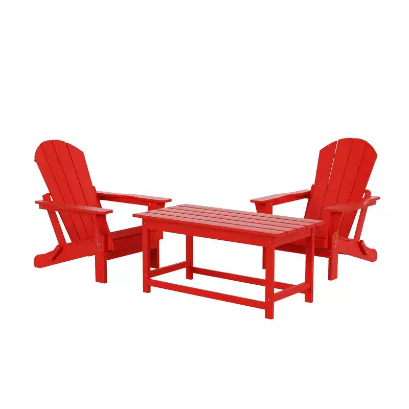 WestinTrends 3-Piece Outdoor Paio Adirondack Conversation Set